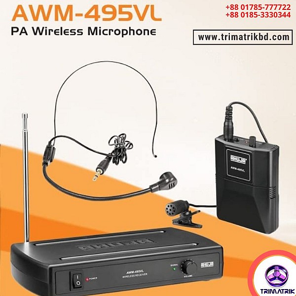 Ahuja AWM-495VL WIRELESS COLLAR MIC / Headband Microphone